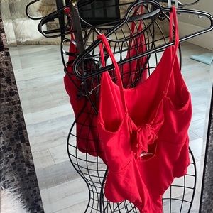 Red Bow Tie Bodysuit